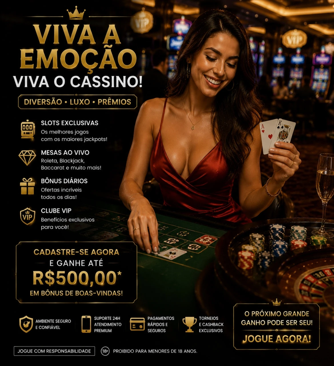 Jogos de Mesa Premium Okokhades - Blackjack, Roleta, Baccarat